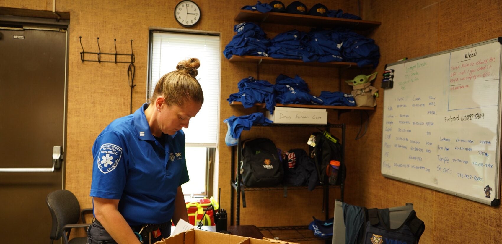 VMSC paramedic Kate Denney working inside