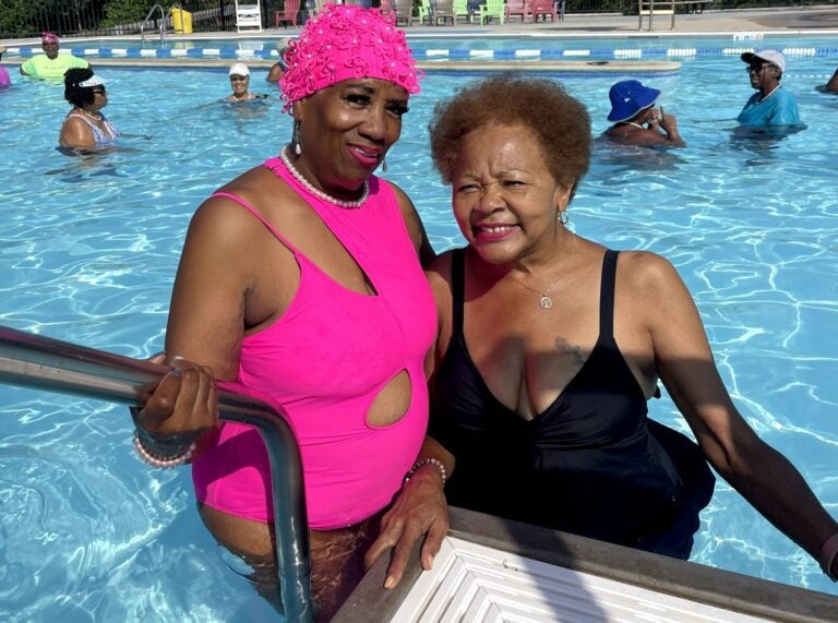 Water Walkers Bernadette Jones (left) and Carolyn Lindsay
