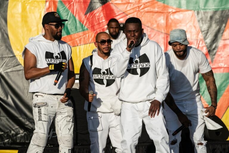 The Wu-Tang Clan performing