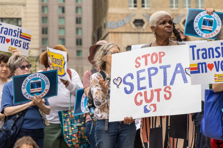 Transit Forward Philadelphia at SEPTA cuts protest rally outside city hall