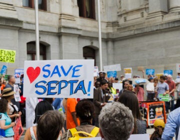 Transit riders gathered at SEPTA cuts protest at City Hall
