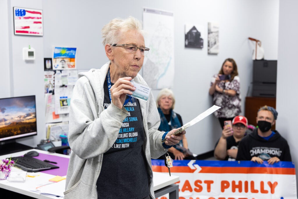 Marion Brown speaks inside Joe Picozzi’s office