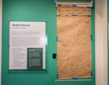 A wall display in the exhibition