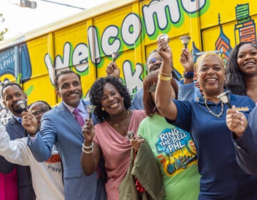 Philadelphia Superintendent Tony Watlington Sr. and Mayor Cherelle Parker joined City Council members and members of the Philadelphia Board of Education to ceremoniously ring the bells