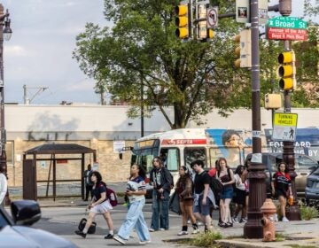 students walking to school