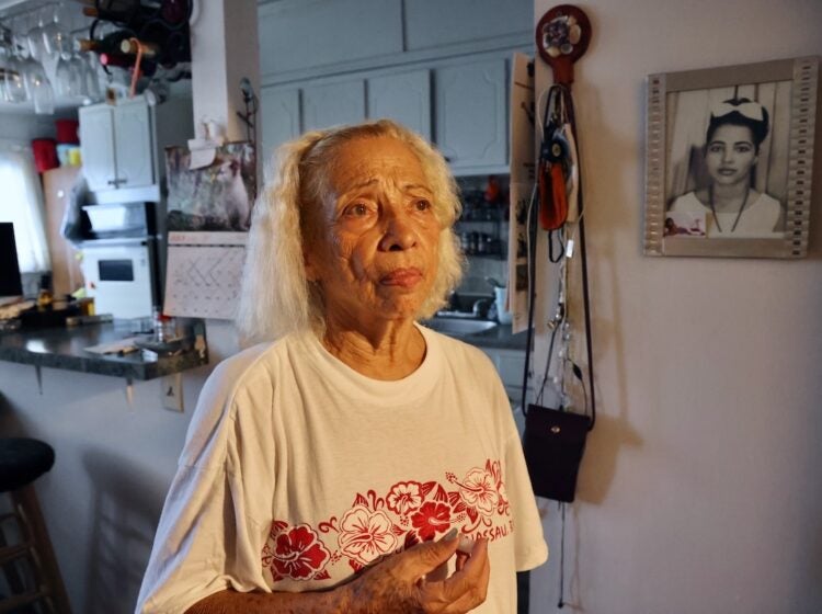 Blanca Maldonado standing in her kitchen
