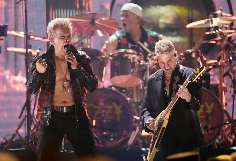 Billy Idol, Andrew Watt Singer Billy Idol performs at the Rock and Roll Hall of Fame