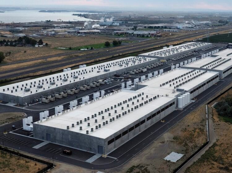 Amazon Web Services data center is seen on Thursday, Aug. 22, 2024, in Boardman, Ore. (AP Photo/Jenny Kane)