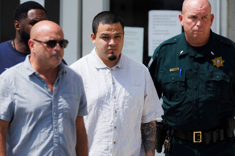 Kilmar Abrego Garcia leaves a jail accompanied by three people