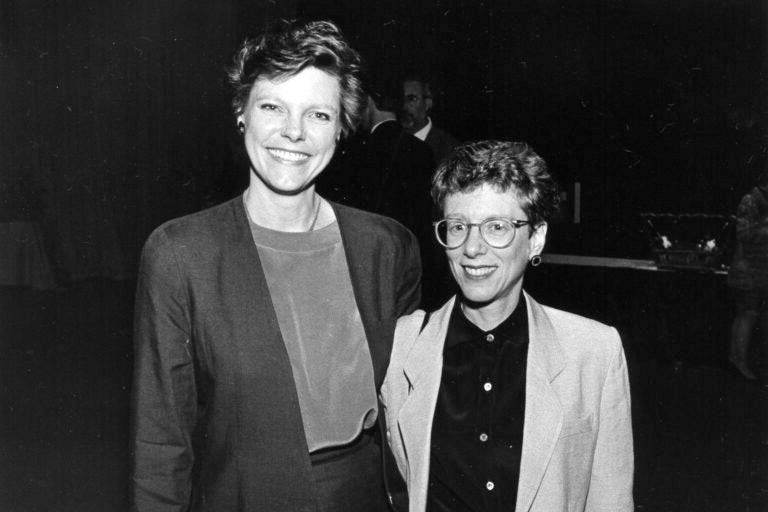 Terry Gross and Cokie Roberts smile