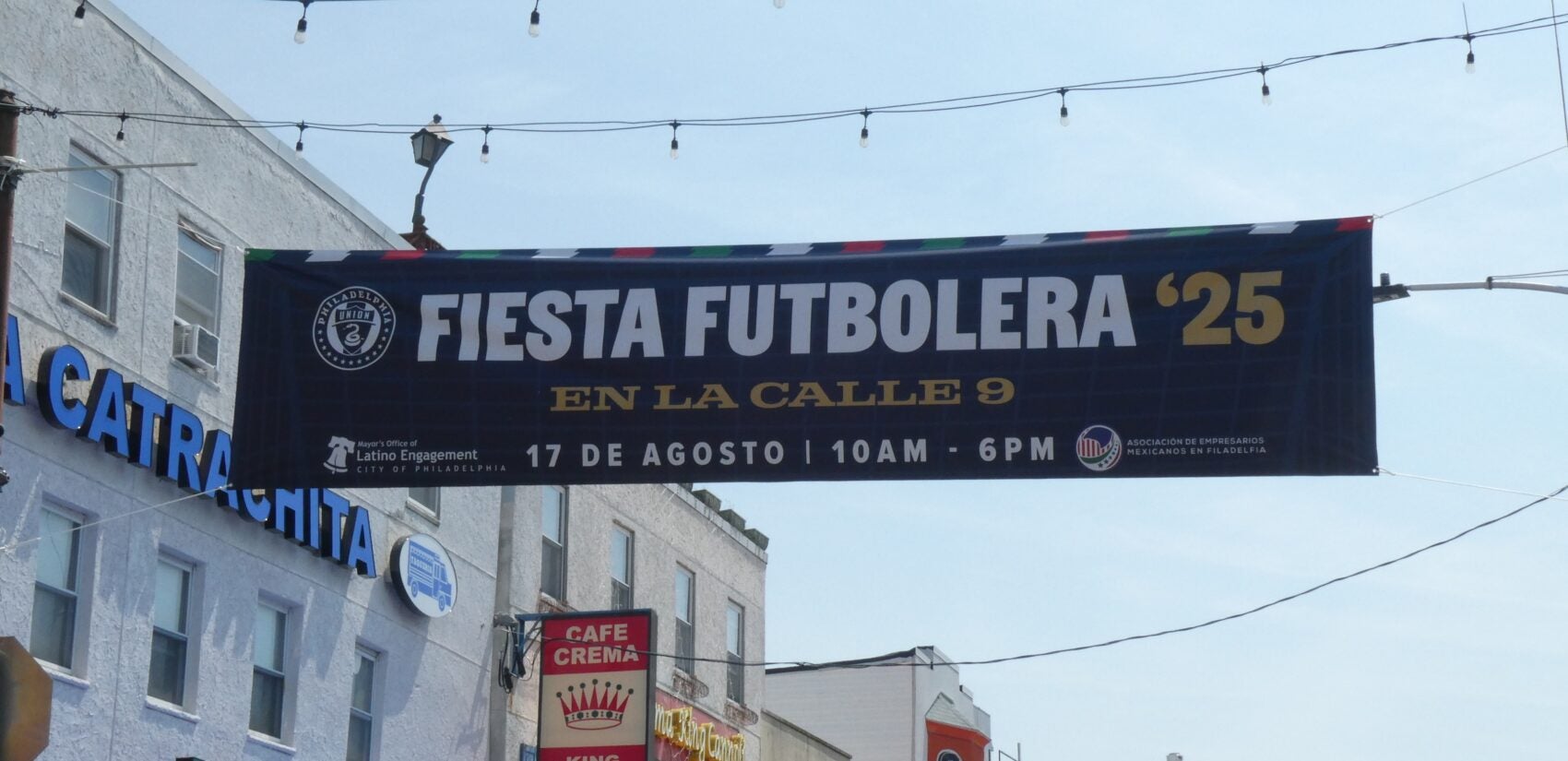 a sign for 2025's Fiesta Futbolera