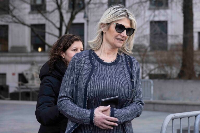 Menendez_Bribery_25077570525898 FILE - Nadine Menendez, wife of Sen. Bob Menendez, D-N.J., leaves Manhattan federal court in New York. (AP Photo/Yuki Iwamura, File)