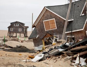 Excessive damage to beach houses is part of Super Storm Sandy devastation. (Photo/John Rob)