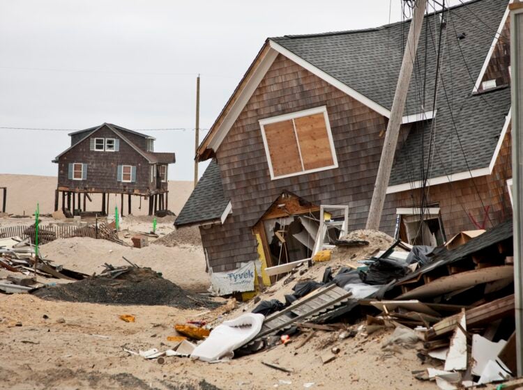 Excessive damage to beach houses is part of Super Storm Sandy devastation. (Photo/John Rob)