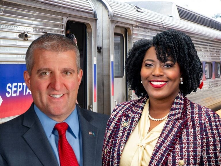 State Senator Frank Farry (left) and Speaker of the State House Joanna McClinton (right) make their cases for a fair SEPTA funding solution.