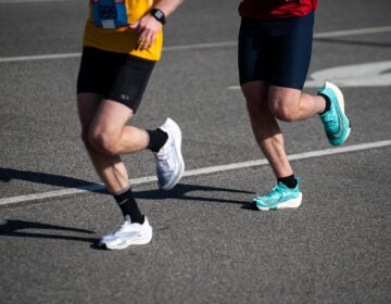 Runners participating in the Blue Cross Broad Street Run