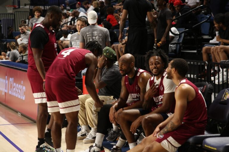a team on the bench