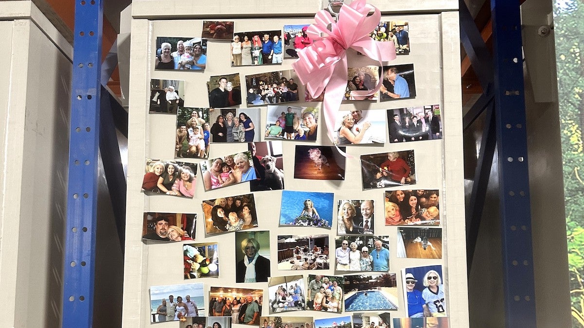 human-composting-SM-082625-07 Photo wall collage of Jacqueline Reis Messina