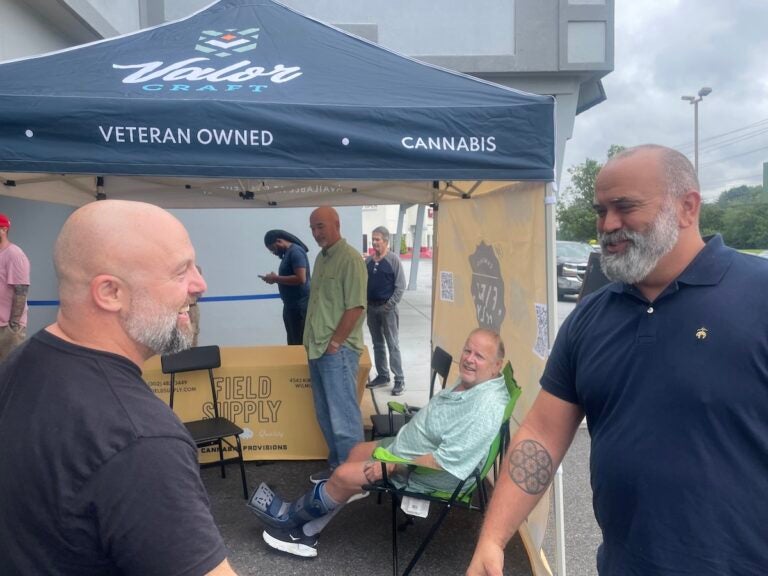 marijuana-sales-retail-delaware-CB-080125-04 Josh Sanderlin (right) speaks with James Brobyn