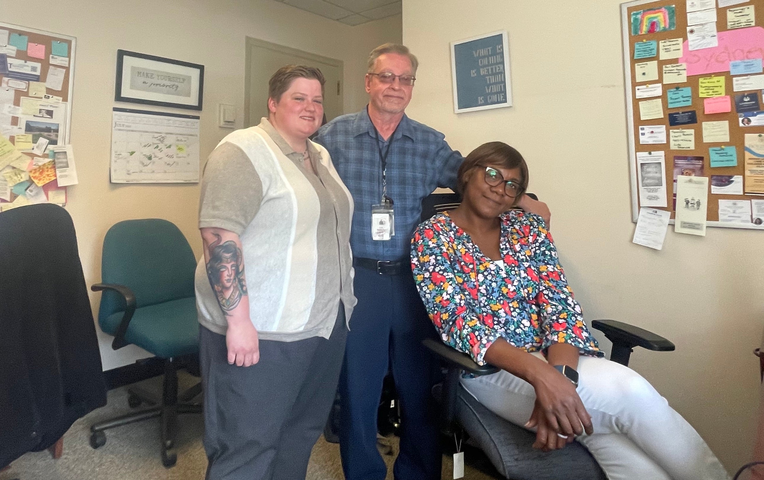 The Mental Health Response team posing for photo inside the office