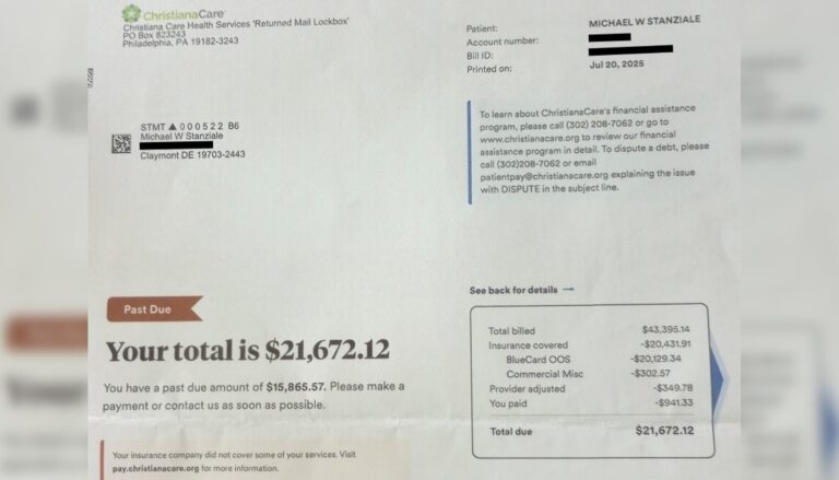 mick-stanziale-medical-bill-CB-081325 Medical bill of Mick Stanziale