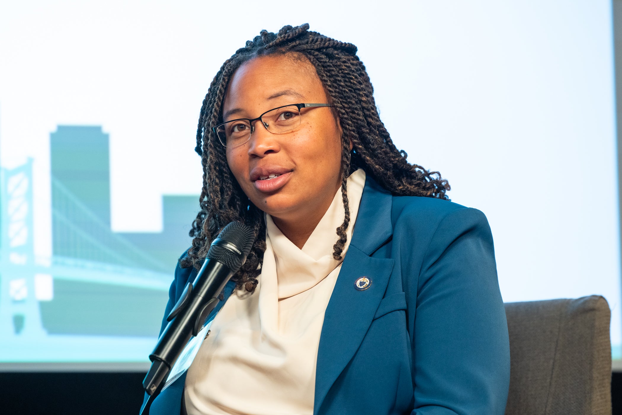 Dr. Monica Taylor speaking during the panel discussion