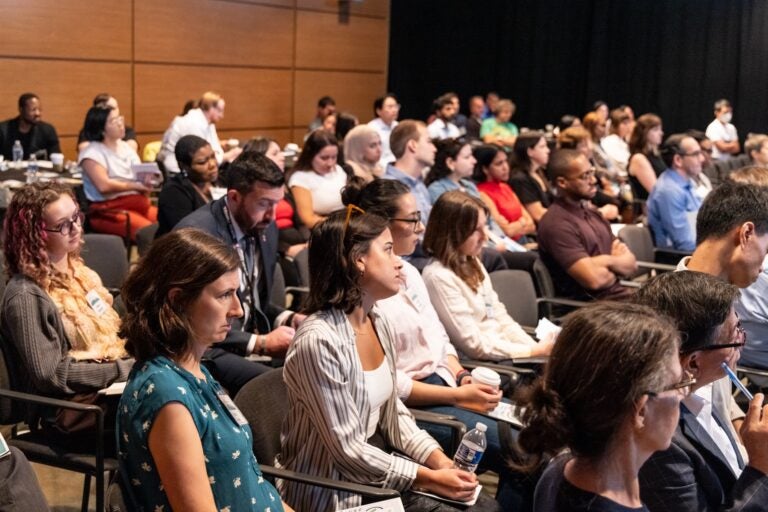 Audience members during the panel discussion