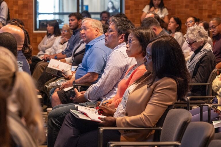 Audience members during the panel discussion