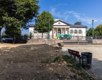 A large building under construction for renovations