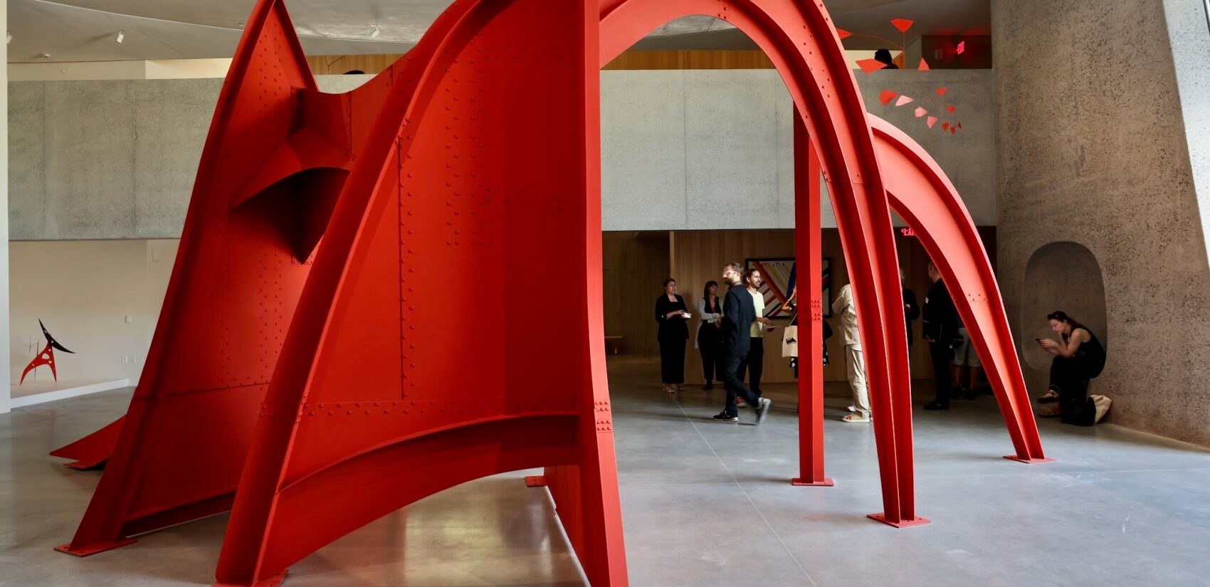 a sculpture inside Calder Gardens