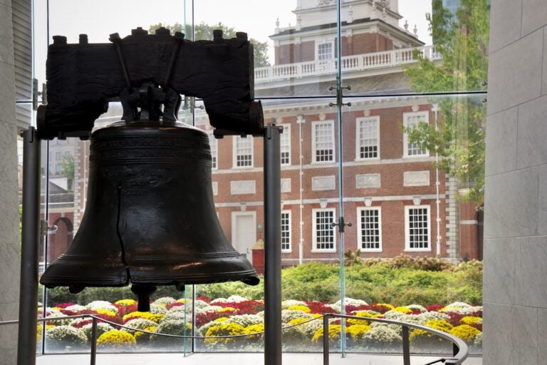 A close-up photo of the Liberty Bell