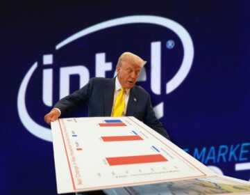 GOP used to be synonymous with unfettered free markets, but some of President Trump’s recent decisions – like the government taking a 10% stake in computer chip company Intel – have some Republicans saying it's a step towards socialism. (Photo Credit: AP NEWS - altered)