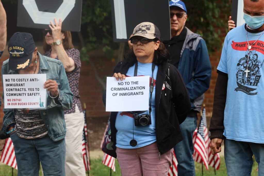 Residents of Bucks County rally