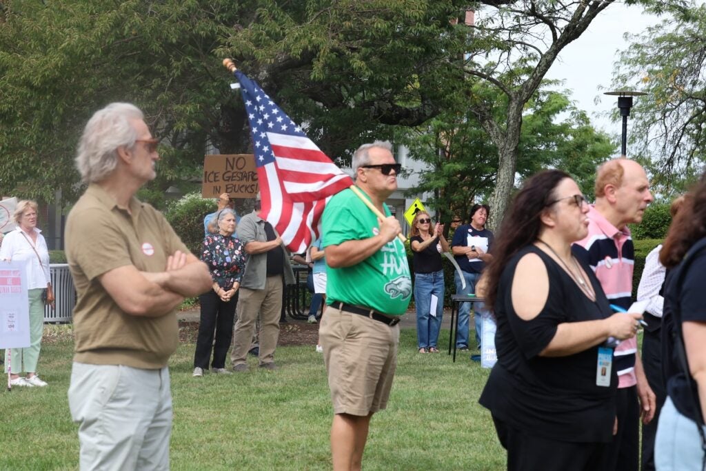 Residents of Bucks County rally