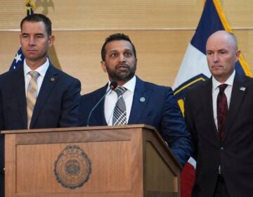 Kash Patel speaks at a news conference