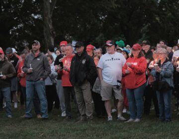 Charlie Kirk vigil attendees in Northeast Philly