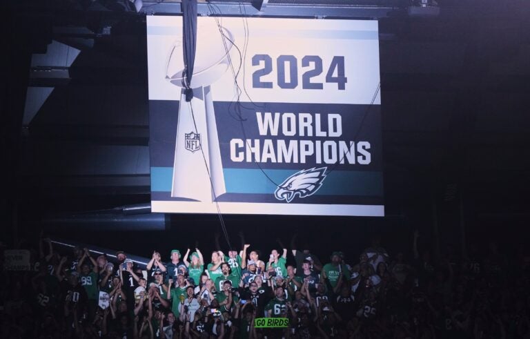 eagles-super-bowl-banner-2025-09-04 The Philadelphia Eagles 2024 championship banner is unveiled