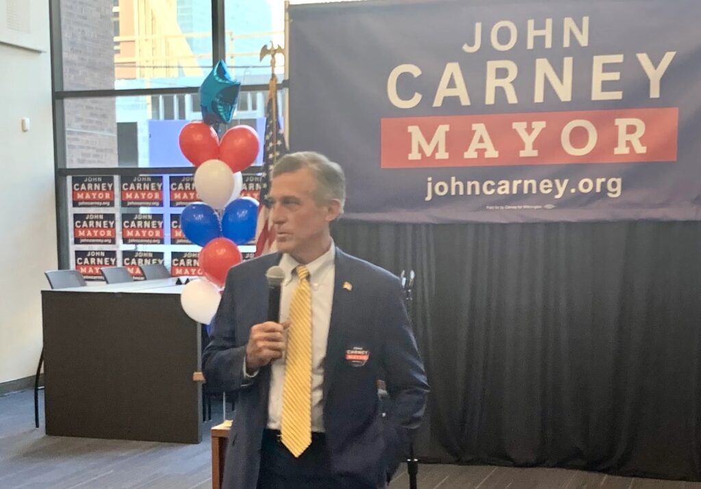 John Carney became mayor of Wilmington in January