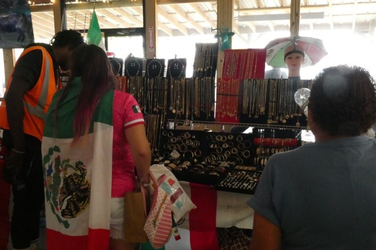 jewelry being sold at the Mexican Independence Day Festival