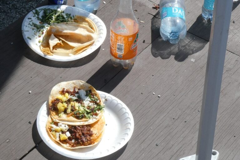 two plates of tacos at the Mexican Independence Day Festival