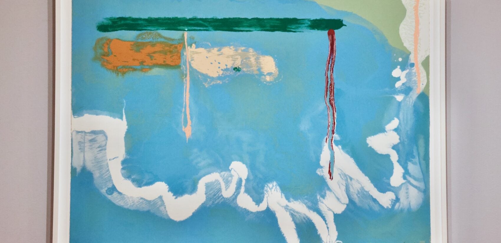 2025 09 10-e lee-philadelphia museum of art-brand x screenprinting exhibit helen frankenthaler skywriting Helen Frankenthaler's 1997 print, ''Skywriting,''