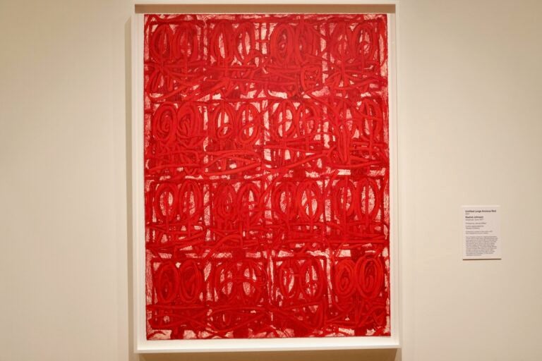 Rashid Johnson's ''Untitled Large Anxious Red''