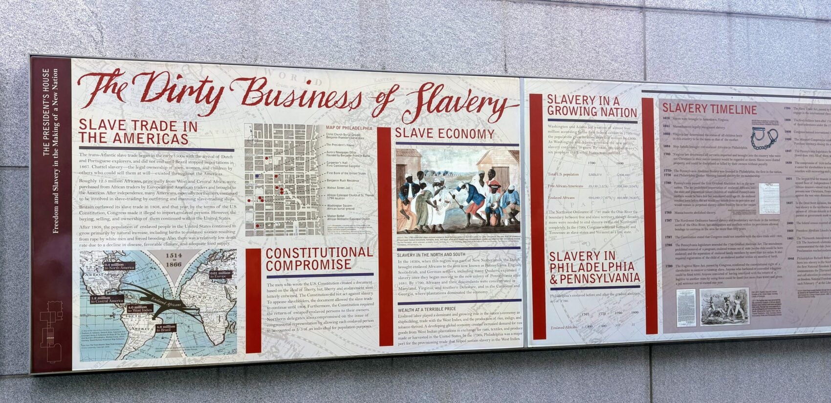 philadelphia-slavery-exhibit-protest-2025-09-13-dirty-business-of-slavery The Dirty Business of Slavery wall exhibit at Independence National Historical Park