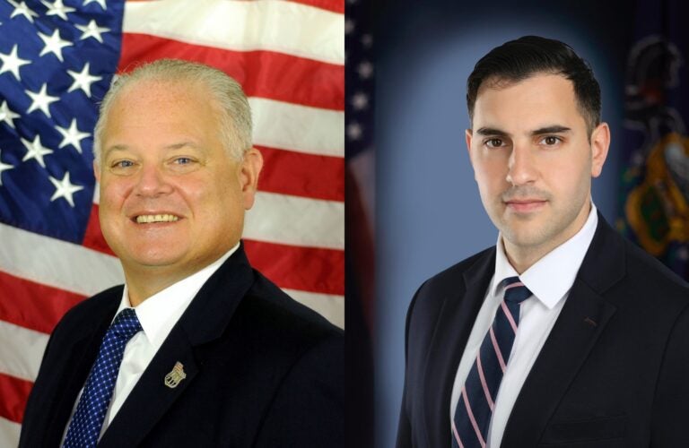 sheriff-fred-harran-bucks-county-danny-ceisler side-by-side photos of Fred Harran and Danny Ceisler