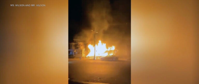 trenton_fire A fire burns through homes in Trenton, New Jersey