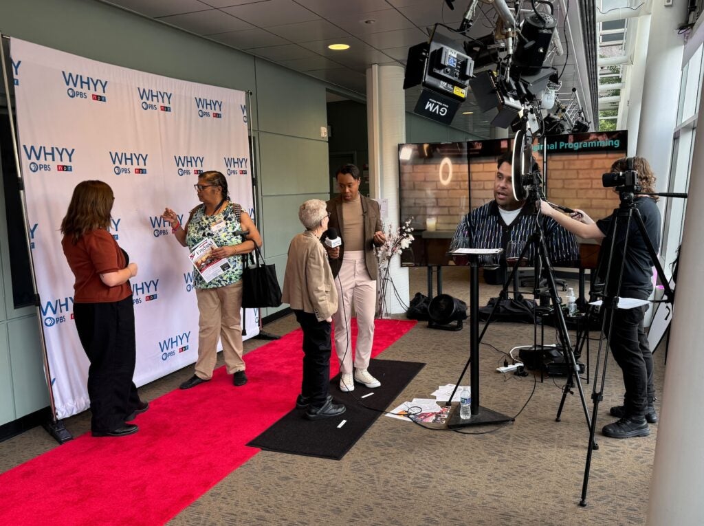 Attendees at the WHYY open house event