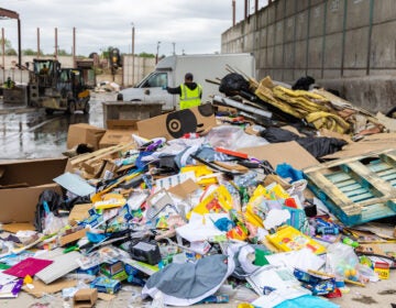 A pile of children’s items at the Burns Material Recovery Facility in Philadelphia