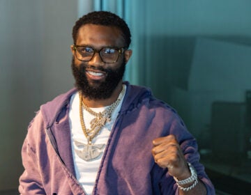 Professional boxer and Philly-native Jaron Ennis at WHYY studios