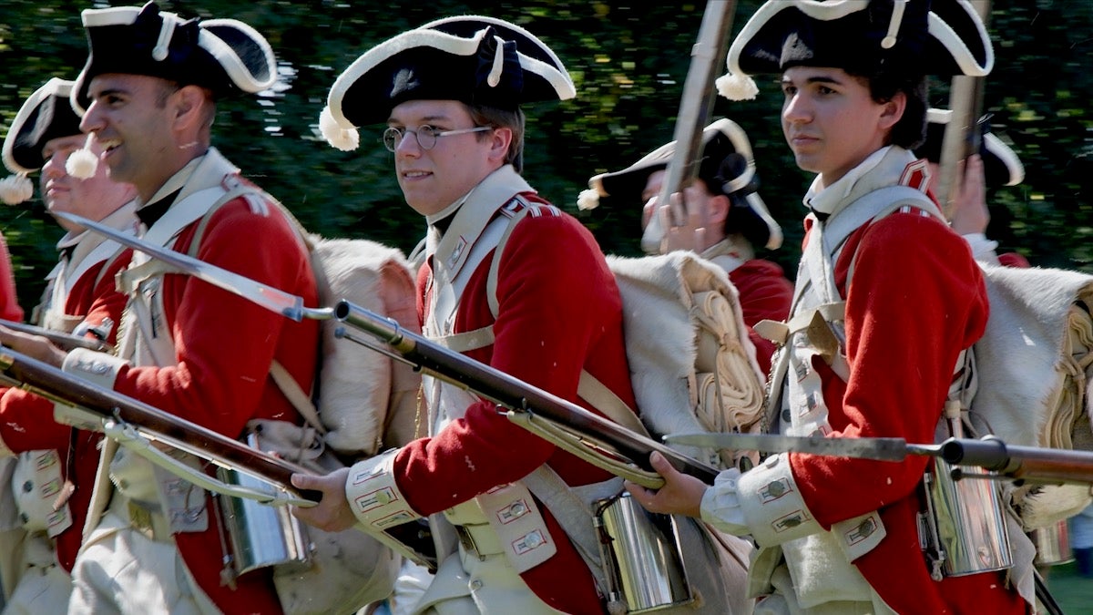 2025 09 13-e lee-chadds ford pa-battle of brandywine reenactment bayonet charge Revolutionary War reenactors recreate the Battle of Brandywine