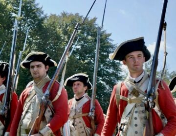 Revolutionary War reenactors recreate the Battle of Brandywine